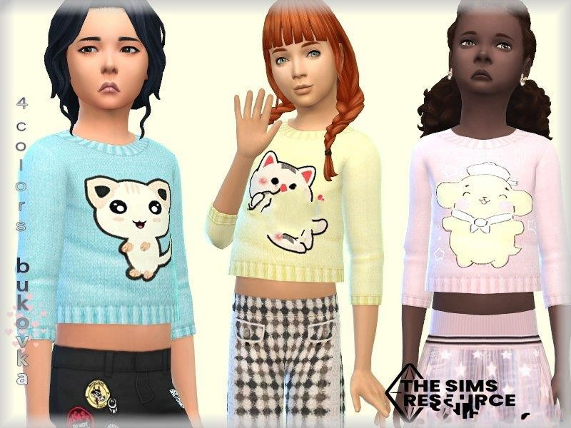 图片[1]-《模拟人生4》女孩可爱卡通毛衣MOD-Mods8游戏网