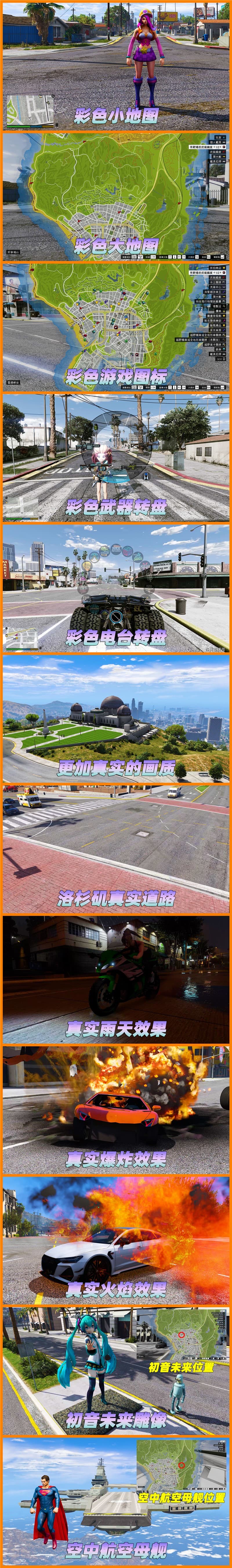 图片[2]-GTA5 v1.33 整合版 真实画质 200位精品人物 678辆现实载具 众多超级英雄 [龙珠-超人-骑龙-钢铁侠-绿巨人-闪电侠] [赠送：修改器 运行库 无限金币 通关存档]【85.6GB】-Mods8游戏网