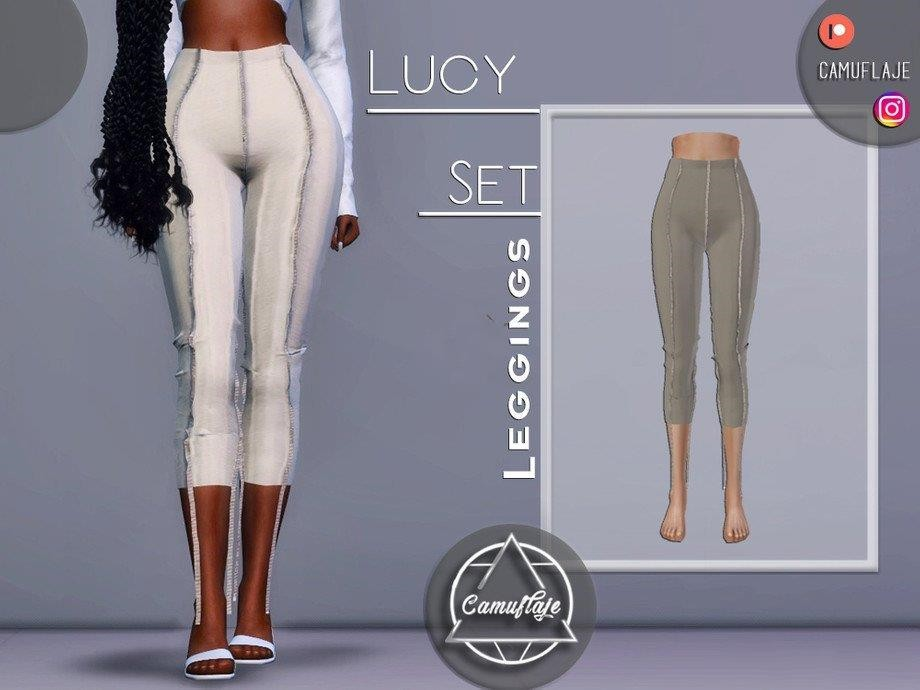 图片[1]-《模拟人生4》时尚条纹女性长裤MOD-Mods8游戏网