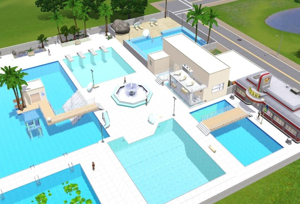 图片[1]-《模拟人生3》MOD房建 社区地点之水上游乐场-Mods8游戏网