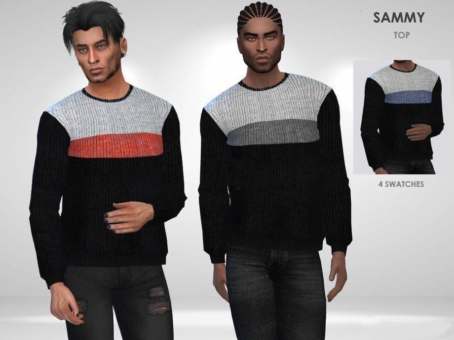 图片[1]-《模拟人生4》男士的三色毛衣MOD-Mods8游戏网