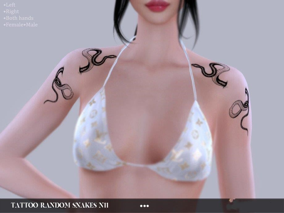 图片[1]-《模拟人生4》蛇形手臂纹身MOD-Mods8游戏网