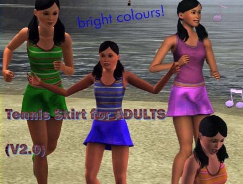 图片[1]-《模拟人生3》MOD服饰 女士运动裙-Mods8游戏网
