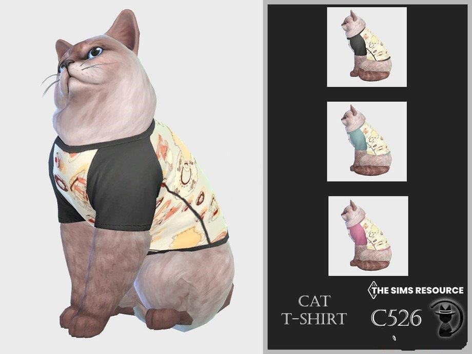 图片[1]-《模拟人生4》胖猫咪t恤MOD-Mods8游戏网