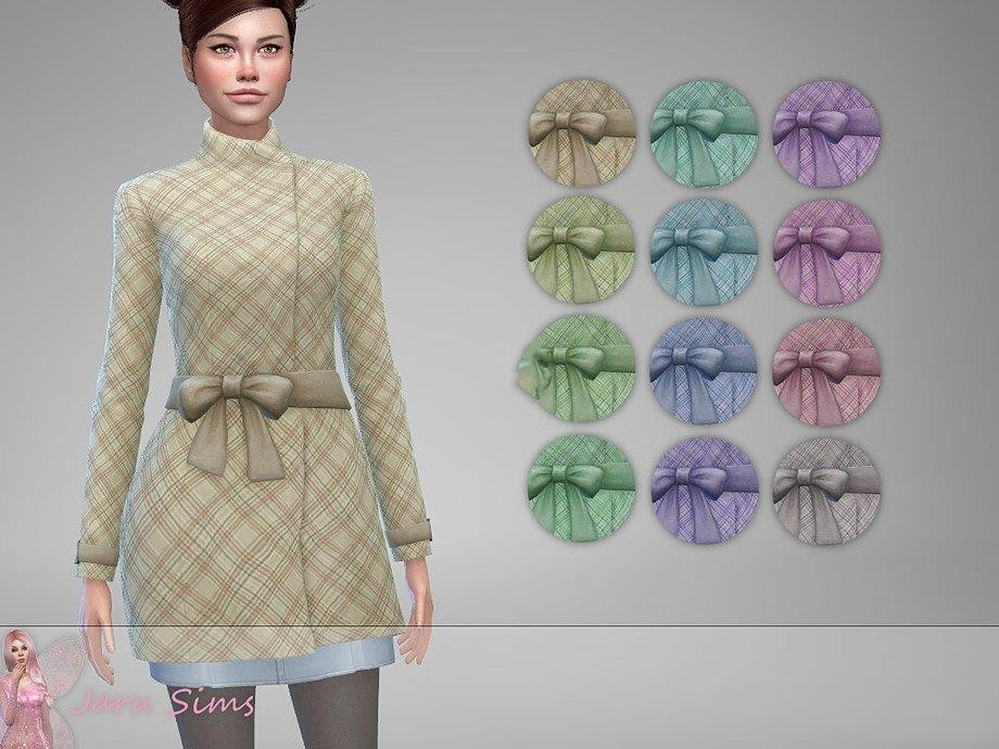 图片[1]-《模拟人生4》女性高领网格连衣裙MOD-Mods8游戏网