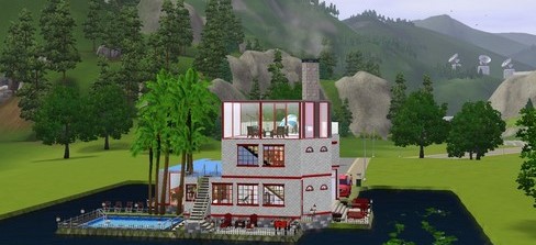 图片[1]-模拟人生3 MOD房建 水上别墅-Mods8游戏网