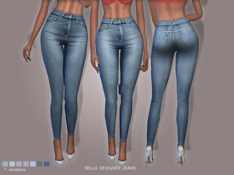 图片[1]-《模拟人生4》女性时尚紧身的休闲牛仔裤MOD-Mods8游戏网