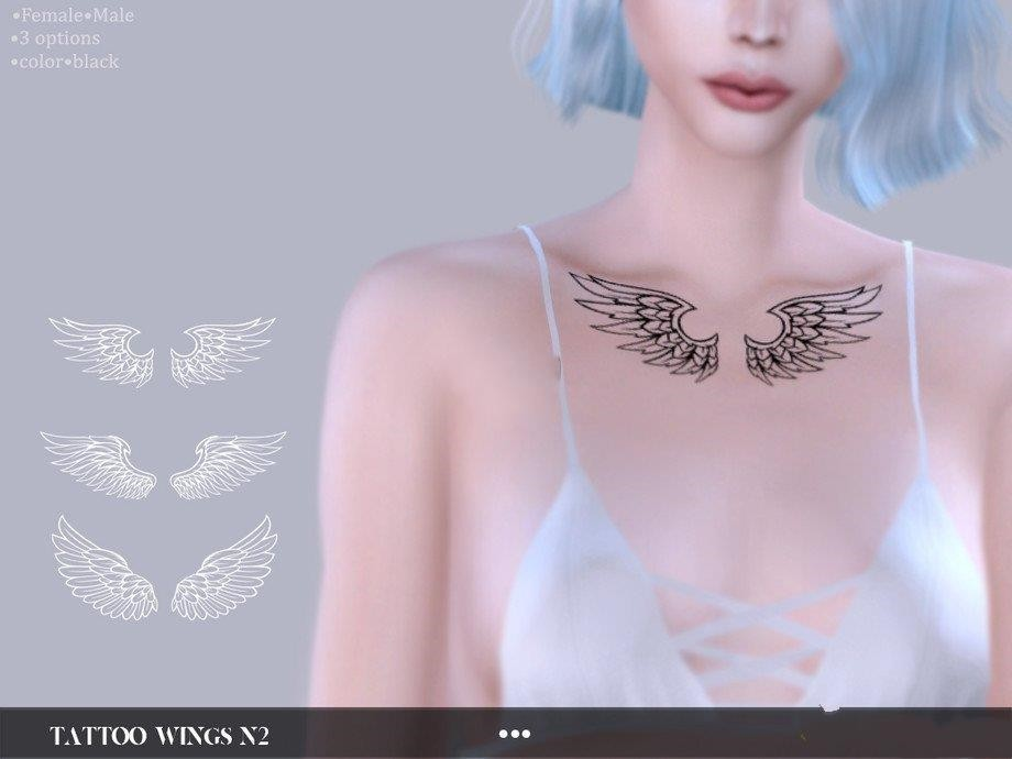 图片[1]-《模拟人生4》美丽翅膀纹身MOD-Mods8游戏网